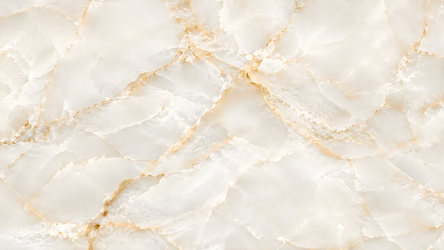 Cream onyx marble texture with golden veins and natural pattern background material abstract polished backdrop interior decoration close-up contemporary countertop flooring