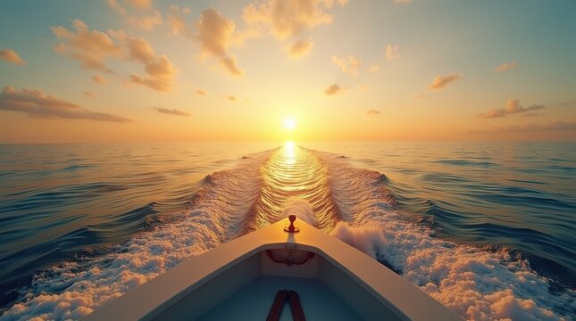 Pixel art landscape featuring a glowing golden sunset over a calm ocean with a silhouette of a person standing on a rocky path looking at the horizon view