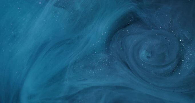 Cloud blur mix. Mist vortex. Shimmering blue smoke blending color abstract background. Ink pigment fluid floating vapor whirl texture.