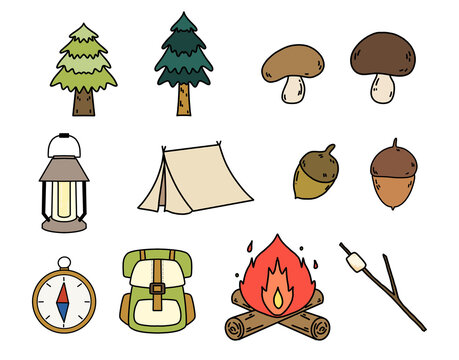 set of camping