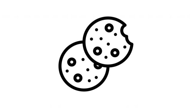 cookie minimalist stroke animation