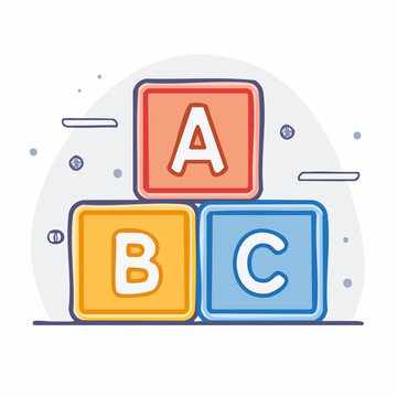 Alphabet Blocks ABC Illustration