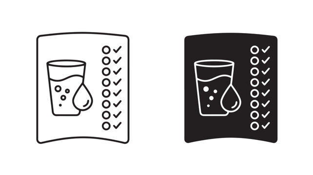 Checklist icons with glass and checklist for business and to-do list concepts