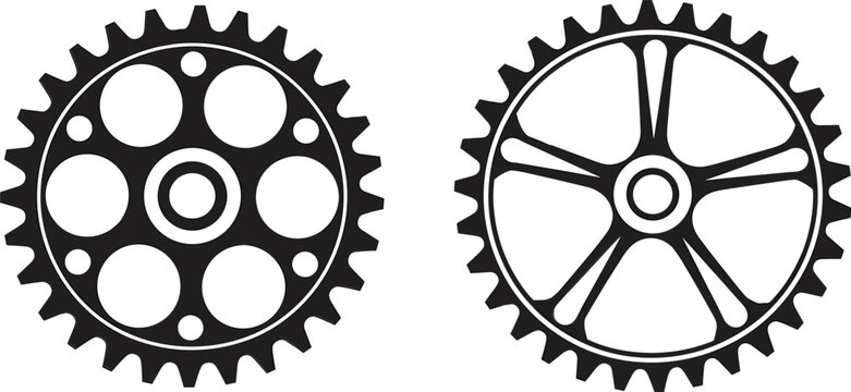 Gear cogwheel vector illustration, mechanical parts, engineering design, machinery components, industrial equipment, technology, machine wheels, mechanical engineering