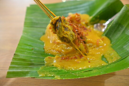 Satay (Sate) Padang, traditional food from Padang, West Sumatera, Indonesia