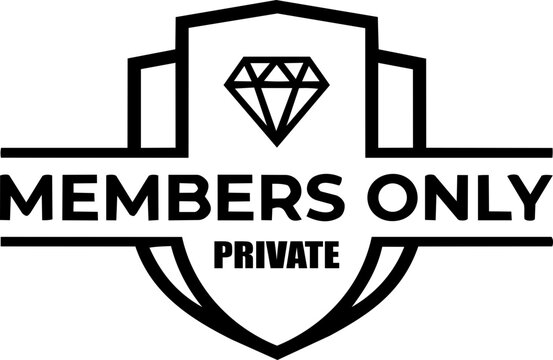 Premium Member Only Luxury Badge Emblem