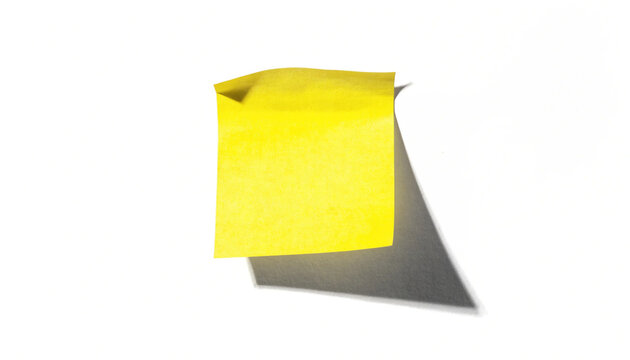 Yellow Office Note Mockup with Soft Shadow and Clean Cutout