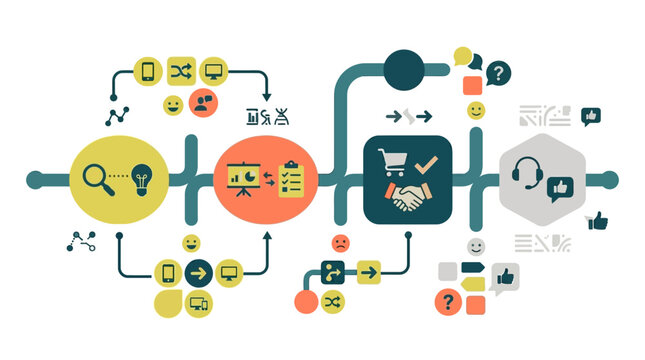 Ecommerce shopping online store process.