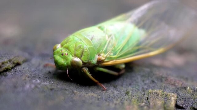 The cicadas (Tonggeret, Tonggeret, garengpung, kinjeng tangis, tree cricket, jarflies). Natural environmental indicator animals because these animals only want to live in pollution-free areas.