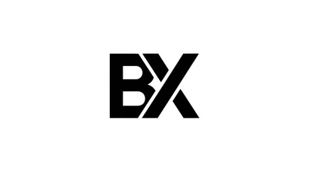 Black letter BX monogram logo with slash. © ikk