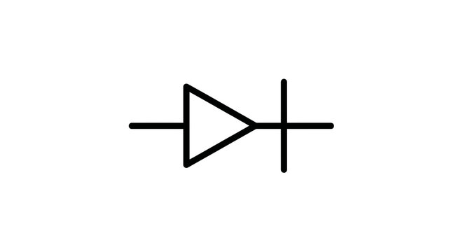 Diode Electronic Circuit Symbol.