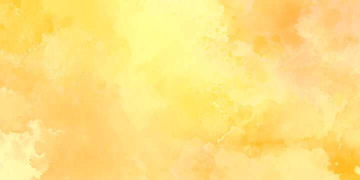 Vibrant yellow and orange watercolor background with soft gradient and texture