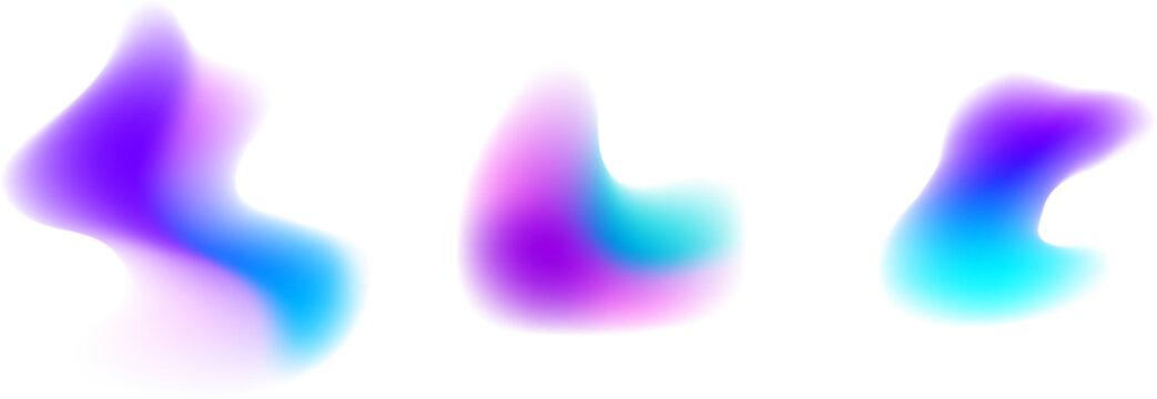 Abstract fluid gradient shapes