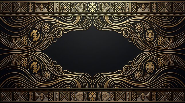 Black History Month Luxury Afrocentric Abstract Background with Colorful Tribal Ornaments and Smooth Modern Gradient Design