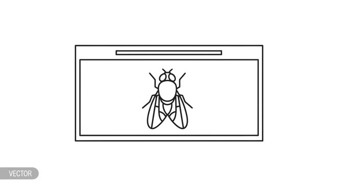 Fly Trap Device with Insect Caught, Vector Illustration