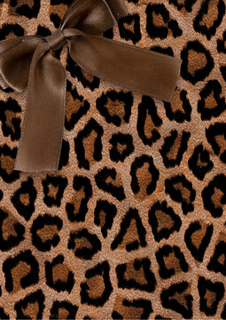 Brown and Beige Elegant Coquette Cheetah Print Birthday Invitation