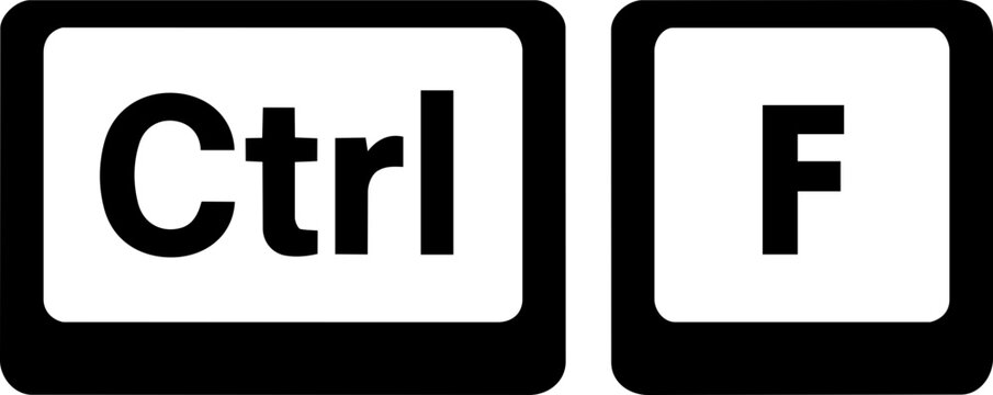Keyboard Ctrl F Search Shortcut Icon Graphic