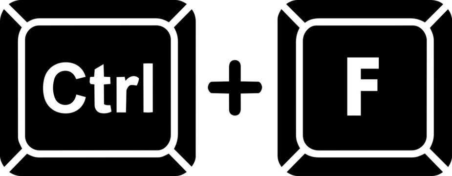 Keyboard Ctrl F Search Shortcut Icon Graphic