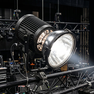 Premium metal halide stage spotlight with deep parabolic reflector for professional theater and event use