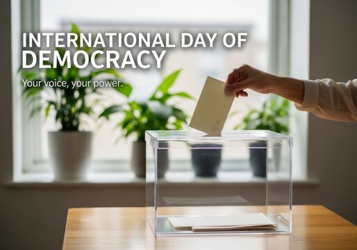 International day of democracy voting concept