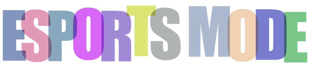Esports mode colorful text on transparent background © MST