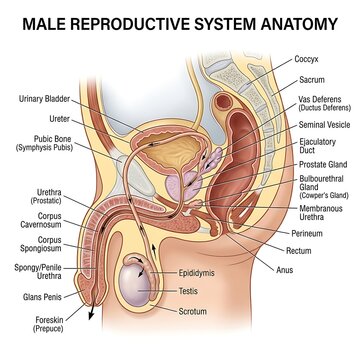 Anatomical diagram of the male reproductive system