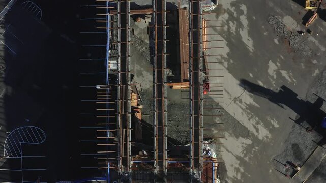 Construction Of A Light Rail Elevated Track And Station In Lynnwood, Washington 