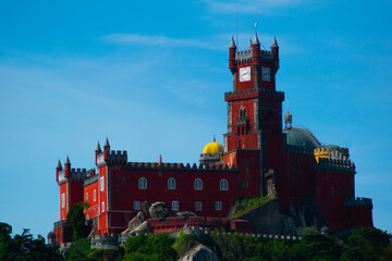 Obraz premium View of Pena Palace in the mountains - Sintra - Portugal