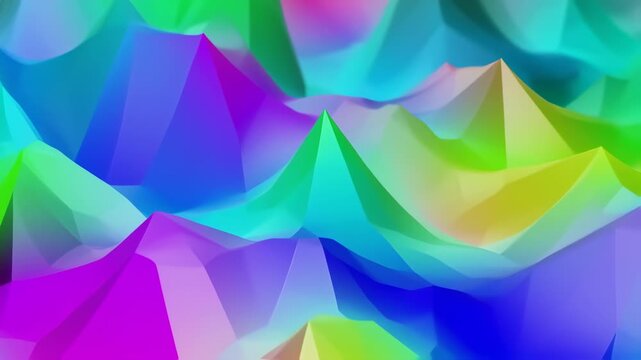 Colorful abstract shapes shifting and flowing