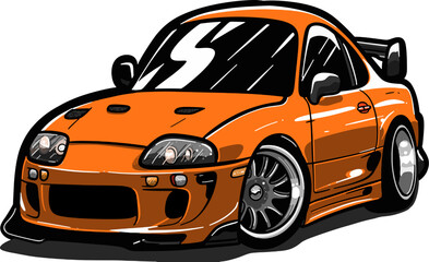 Naklejka premium vector illustration of a car