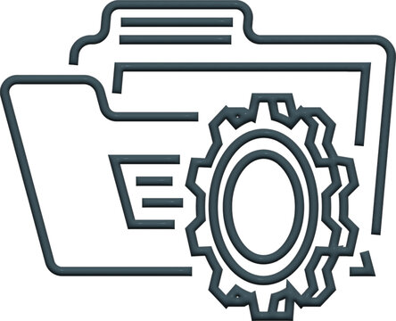 file folder icon vector or illustrator design	
