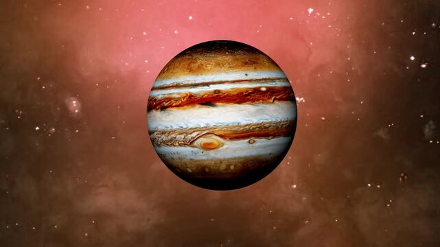Jupiter with dark background HD stock video.