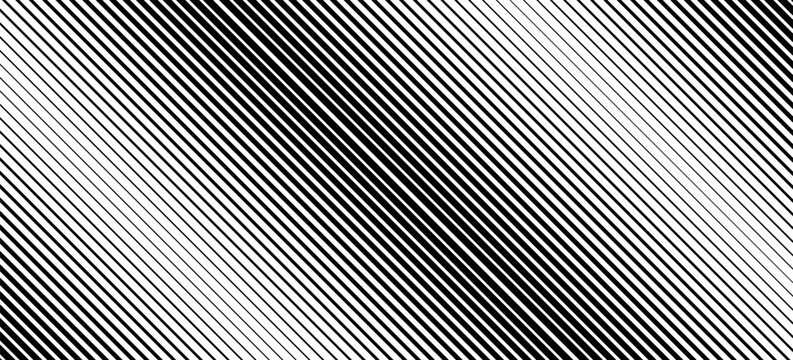 Thin line halftone gradient texture. Fading vertical stripe gradation background. Repeating wide pattern backdrop. Black parallel lines wallpaper for overlay, print, cover, banner, poster. Vector