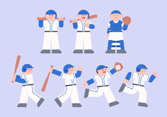 Fototapeta premium The players are wearing uniforms and playing a baseball game.
