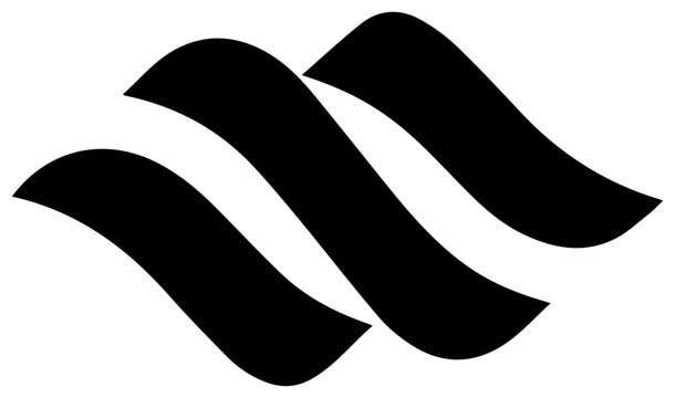 Solid black filled icon of seismic wave exploration on white background for geology and earth sciences