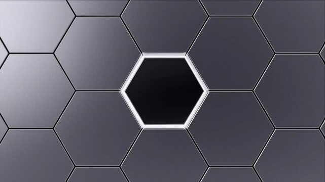 ナノテクノロジーにおけるグラフェン六角形分子構造の結合プロセス背景ビデオ