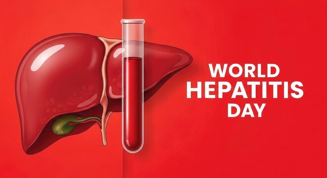World hepatitis day awareness illustration