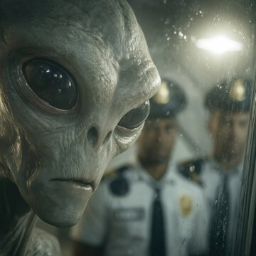 Alien Held in Military Containment Facility With Guards Present