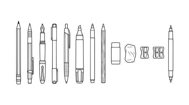 Knife tactical combat with double-edged blade, minimalist line icon of weapon tool for survival concept