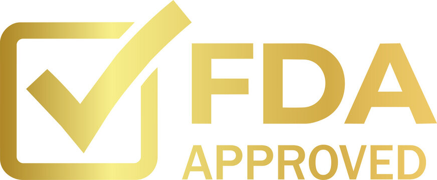 Golden FDA Approved Certification Badge
