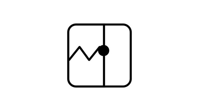 A simple square outline icon featuring a broken image or photo placeholder symbol with a mountain and sun representing image loading or media widget