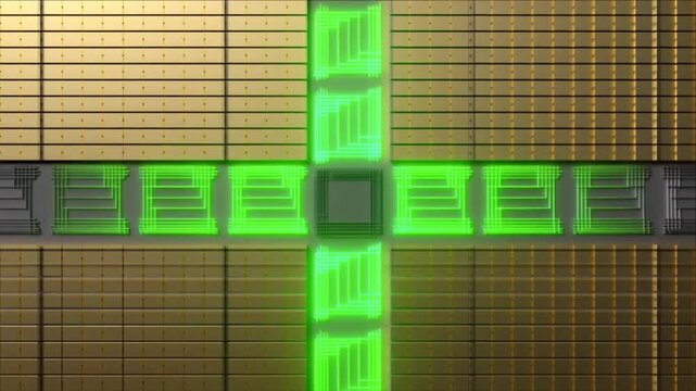 次世代半導体技術におけるチップレットモジュールの結合プロセス背景ビデオ