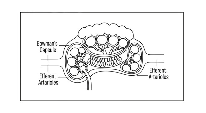 Nephron Glomerulus and Bowman's Capsule: Renal Filtration System Diagram