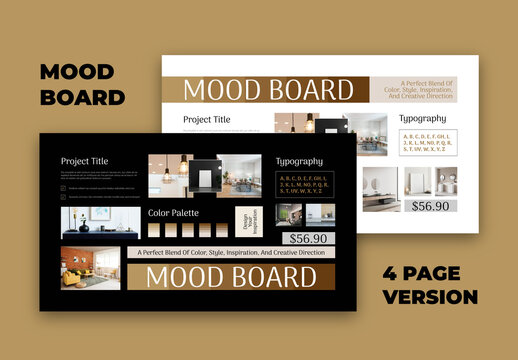 Creative Mood Board Design Template Layout