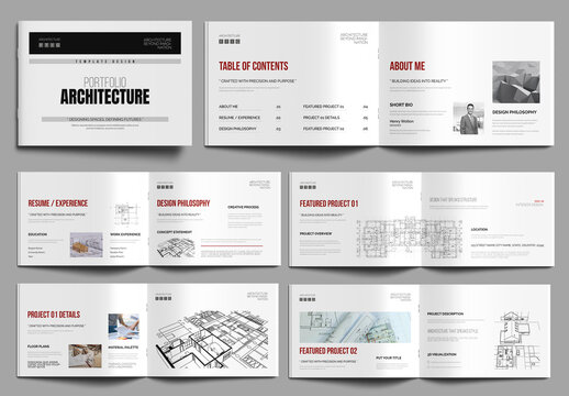 Minimal Architecture Portfolio Layout Design Template