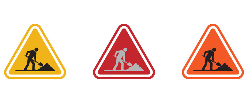 Triangular Road Warning Sign Set &ndash; Eight Hazard Symbols for Weather and Driving Conditions Vector Illustration
Web