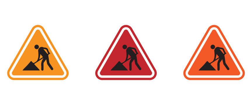 Triangular Road Warning Sign Set &ndash; Eight Hazard Symbols for Weather and Driving Conditions Vector Illustration
Web