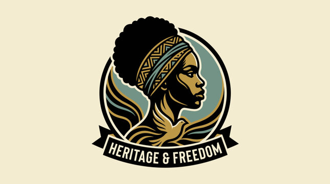 African Woman Heritage Freedom Symbol.