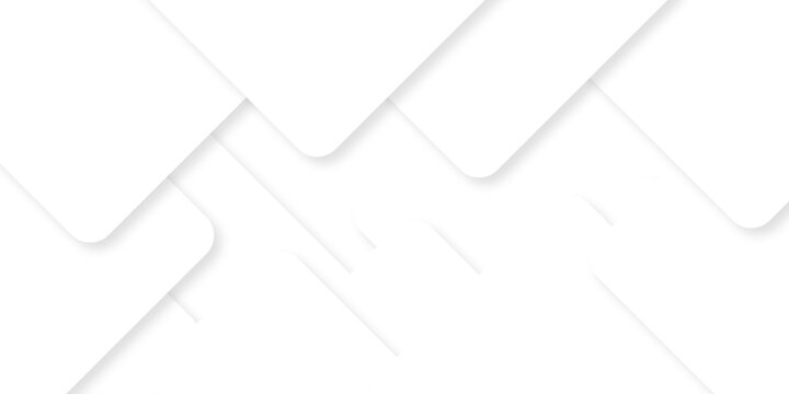 Modern Abstract white background design with layers of textured white transparent material, Minimal geometric white light background triangle black technology vector. Abstract graphic Banner design.