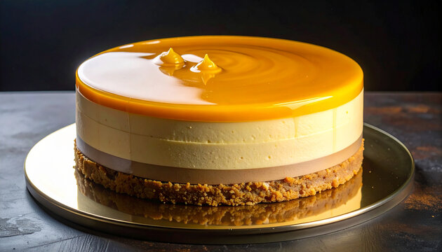Delicious Mango Glaze Layered Cake